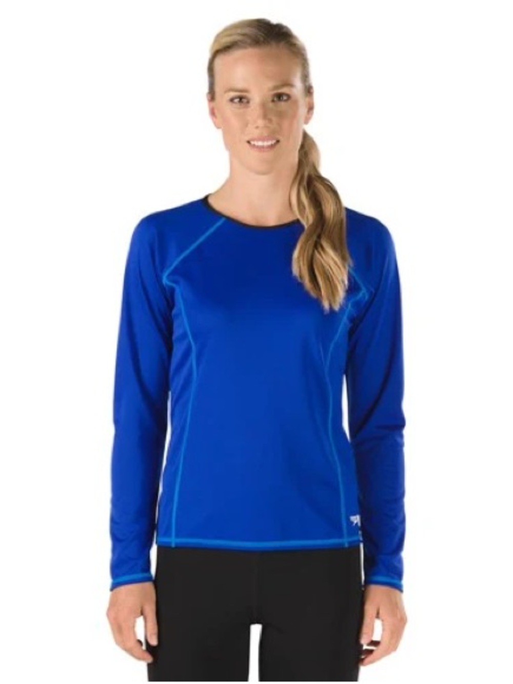 Speedo Women's Long-Sleeve Rash Guard Surf Performance Top - Blue